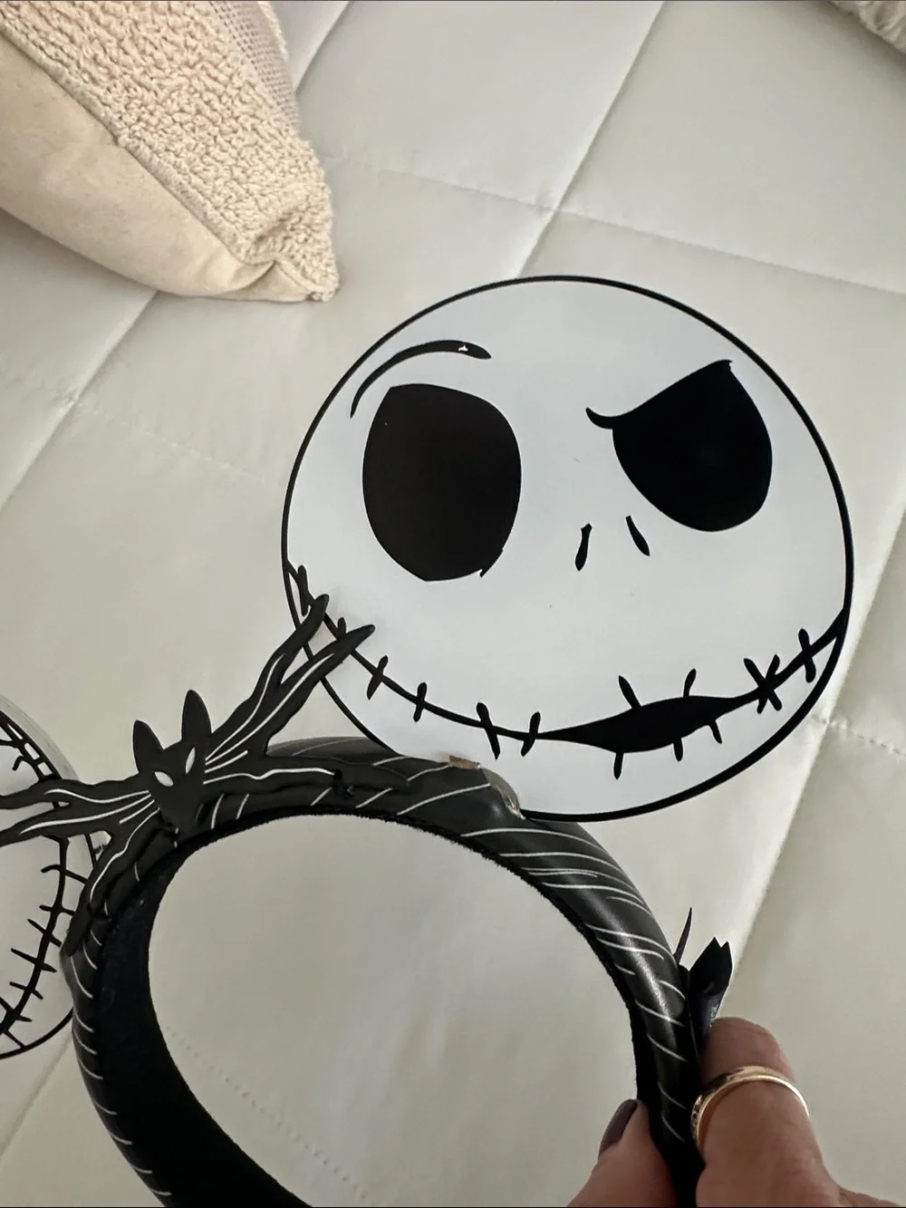 Disney Jack Skellington NBC Ear Headband - Black and White